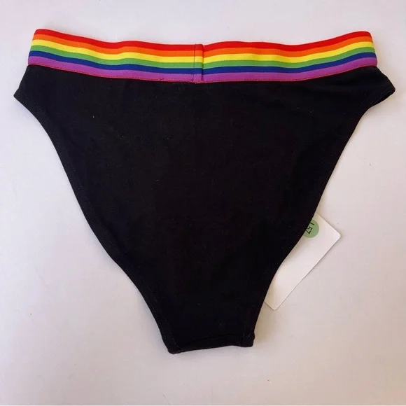 NWT Balenciaga Women’s Pride Panty Brief Underwear - Black , slip sporty briefs